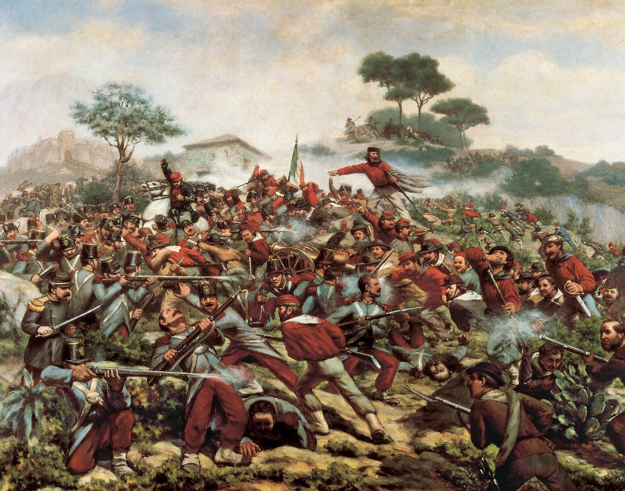 Giuseppe Garibaldi i slaget ved Calatafimi 15. mai av Remigio Legat