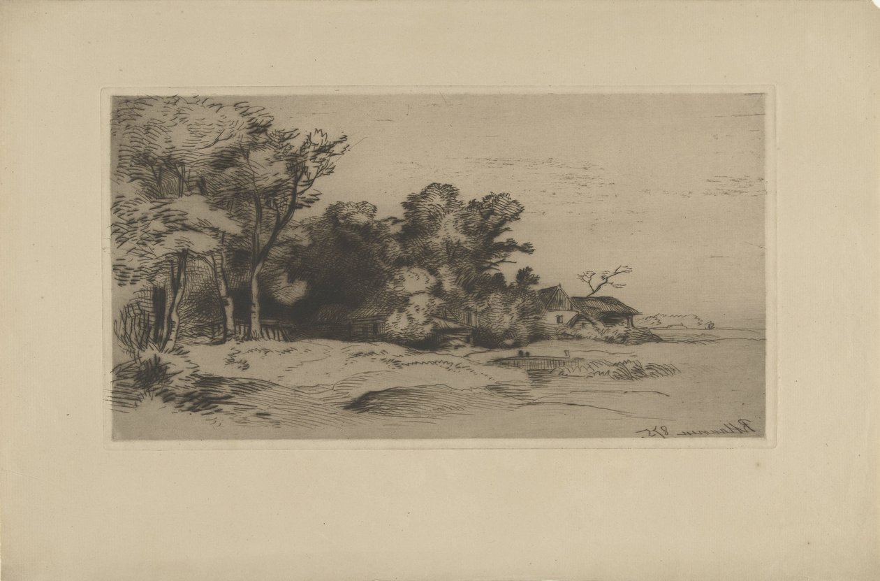 Landskap med gård av Remigius Adrianus Haanen