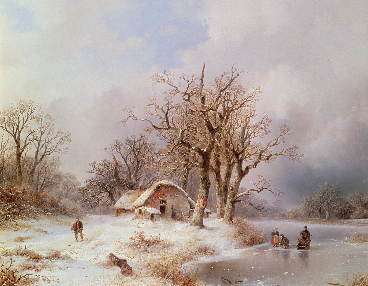 Vinterlandskap (olje) av Remigius Adrianus Haanen