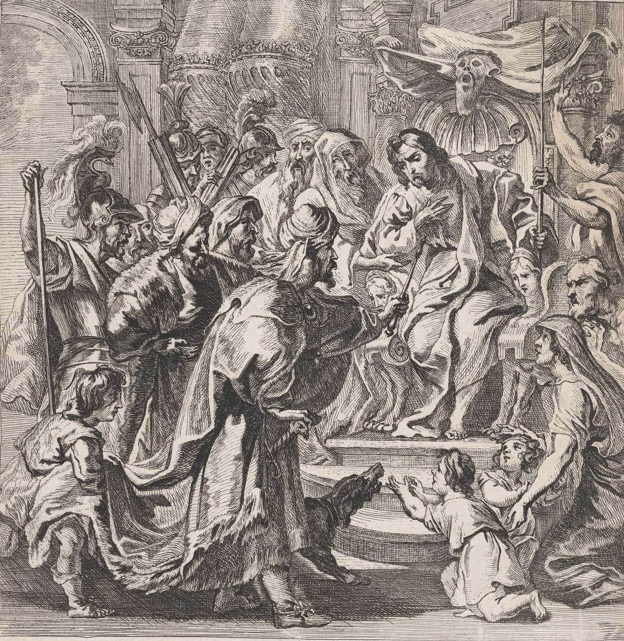 Cambyses straffer den urettferdige dommeren Sisamnes, ca. 1630-80., ca. 1630-80. av Remoldus Eynhoudts