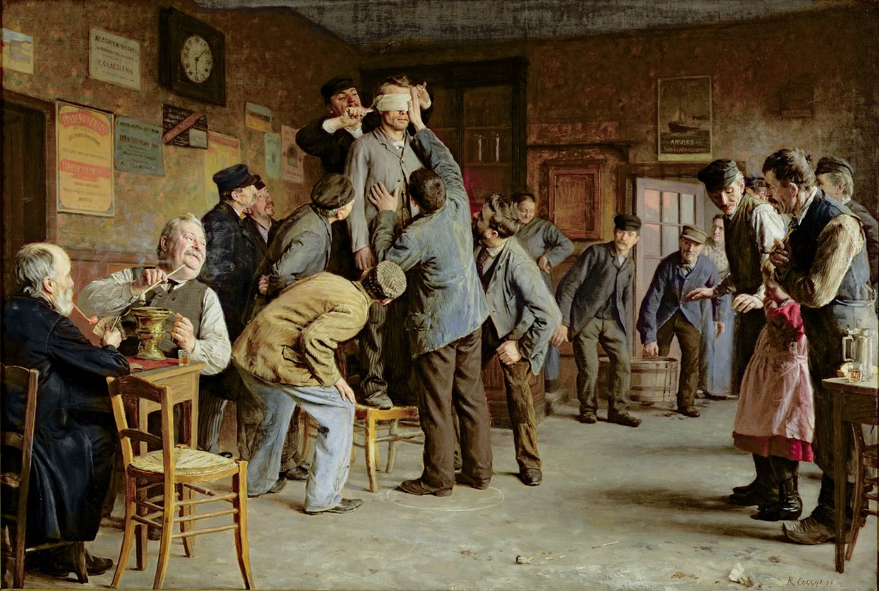 Det uventede fotbadet, 1895 av Remy Cogghe