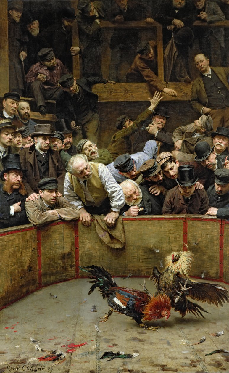 Hanekampen, 1889 av Remy Cogghe