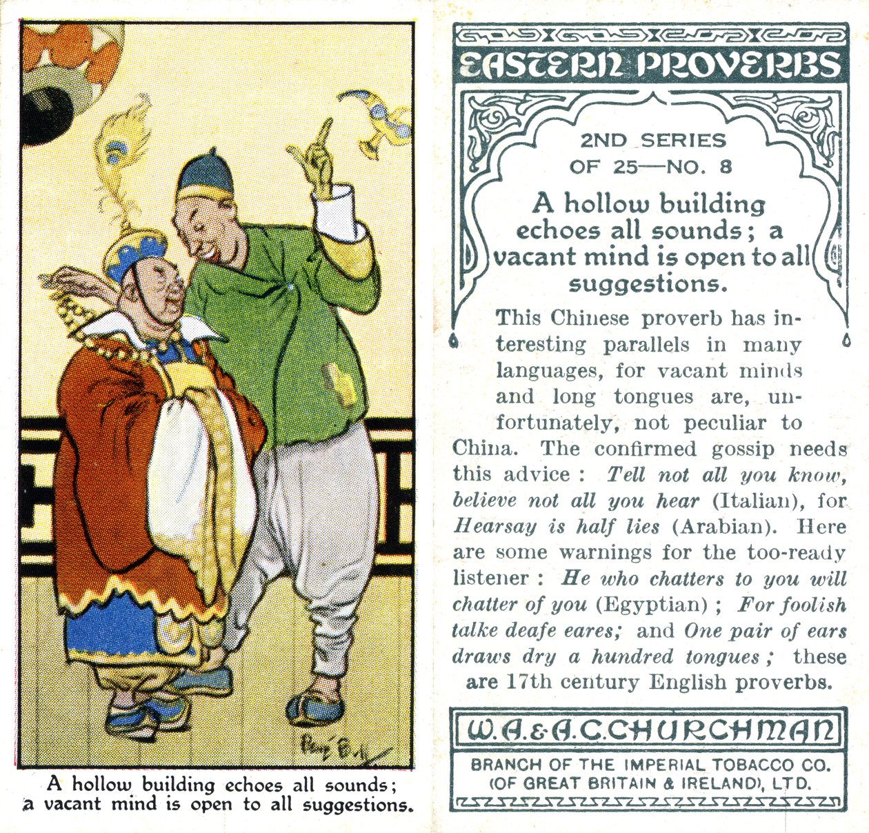 En hul bygning ekko alle lyder; et ledig sinn er åpent for alle forslag, 1932 av René Bull