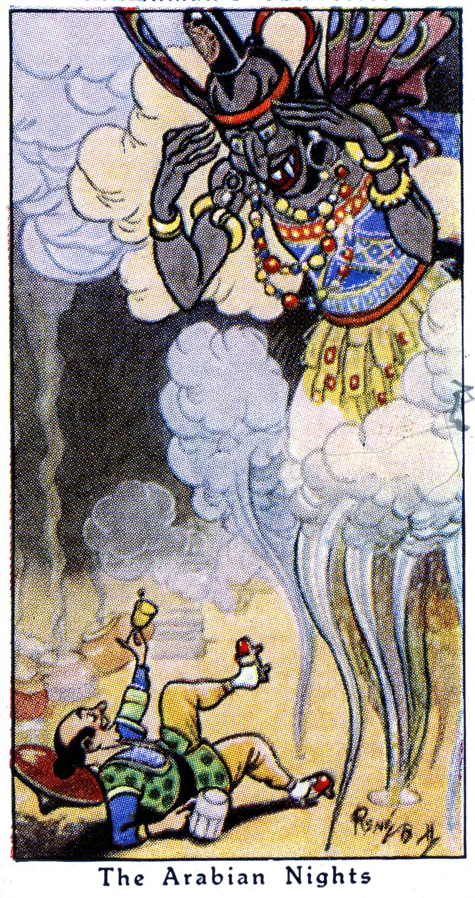 Aladdin and the Genie, 1936 av René Bull