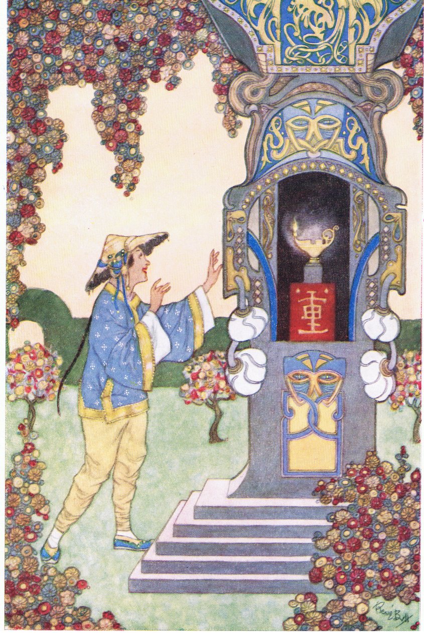 Aladdin finner lampen, 1930-tallet av René Bull