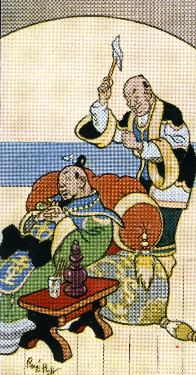 Ikke fjern en flue fra hodet til en venn med en øks, 1932 av René Bull
