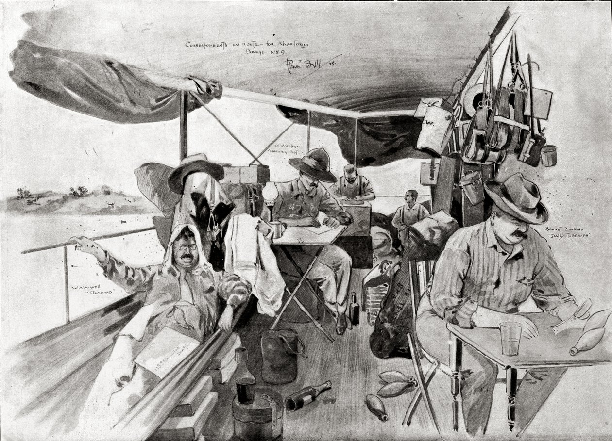 War Correspondents on the Road to Khartoum, trykt i 