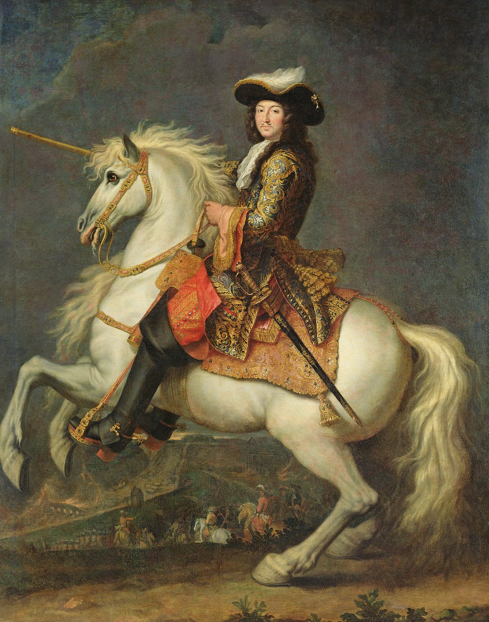 Rytterportrett av Ludvig XIV (1638-1715) av René Antoine Houasse