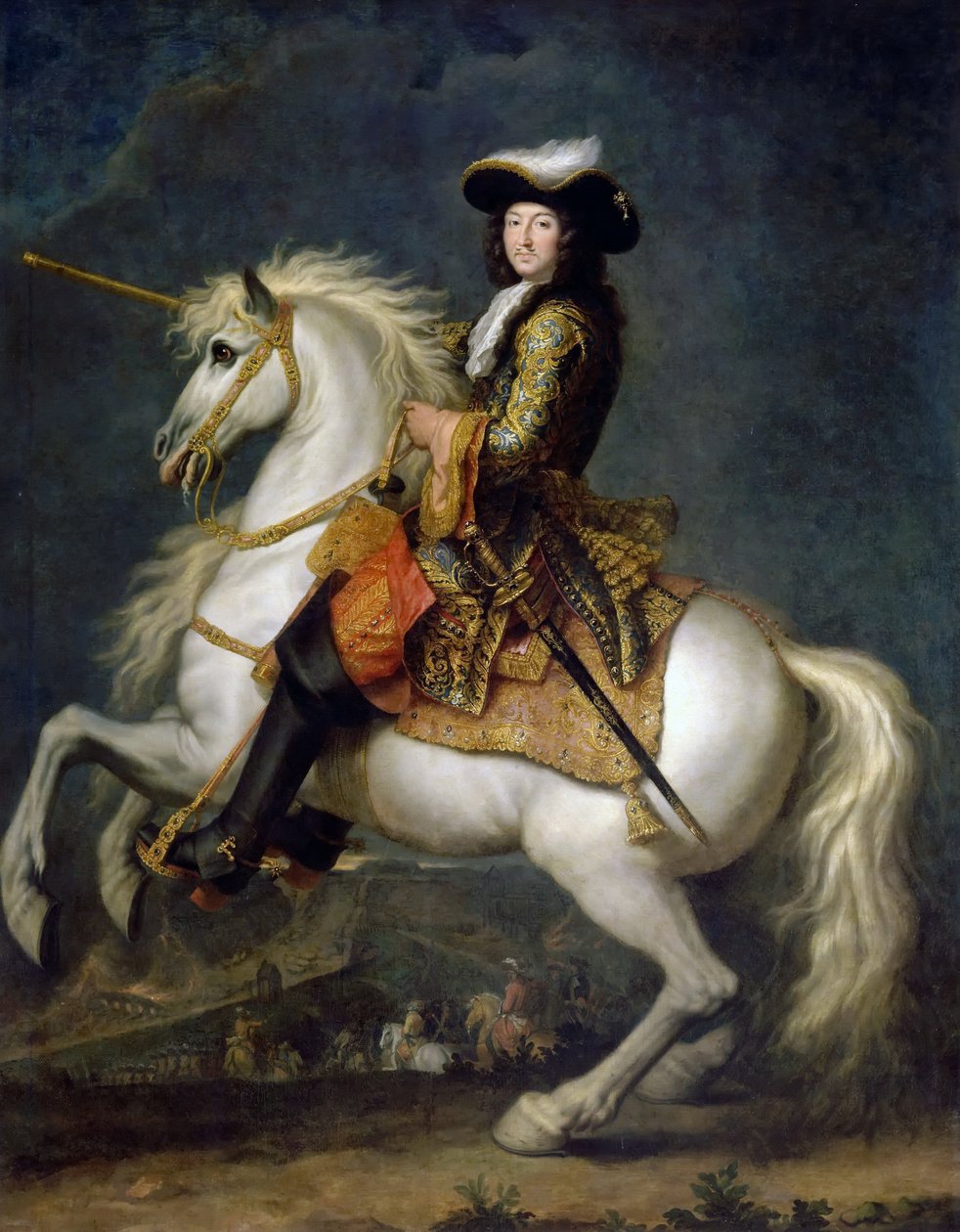 Rytterportrett av Ludvig XIV 1638-1715 av René Antoine Houasse