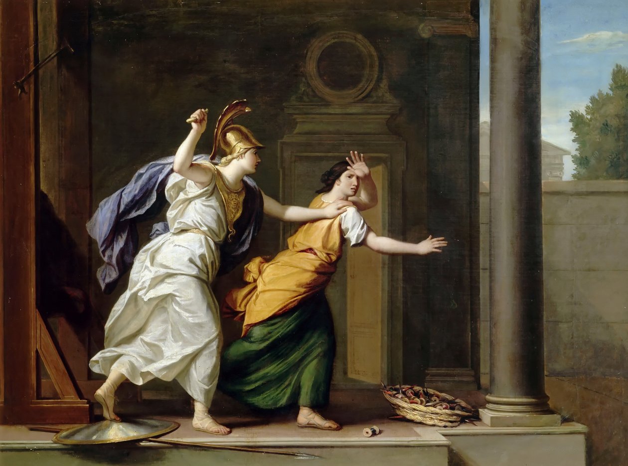 Minerva og Arachne av René Antoine Houasse