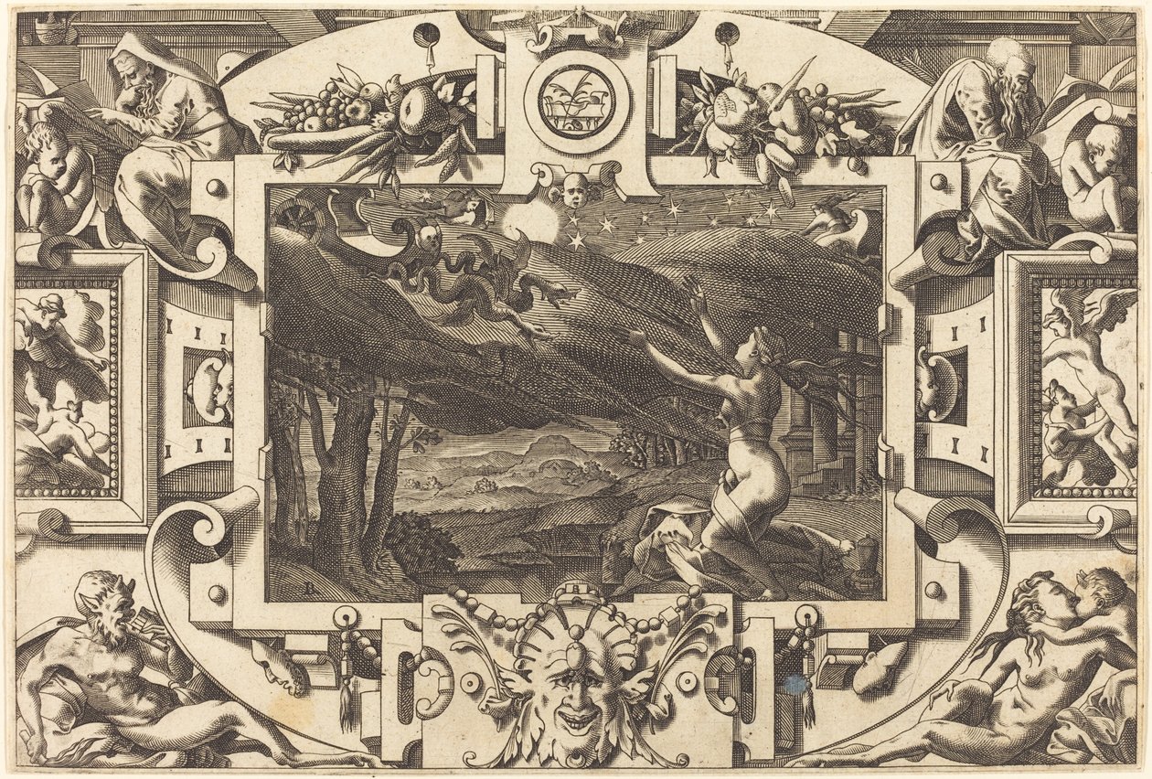 Besvergelsen av Medea av René Boyvin after Leonard Thiry
