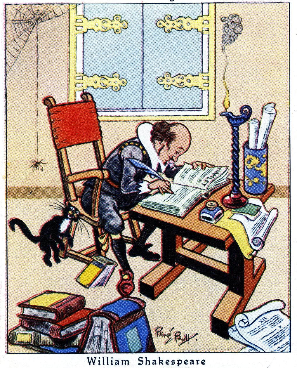 Shakespeare skrev Hamlet, 1936 av René Bull
