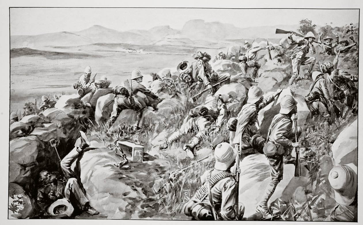 The Relief of Ladysmith - The Last Rush at Hlangwane Hill av René Bull