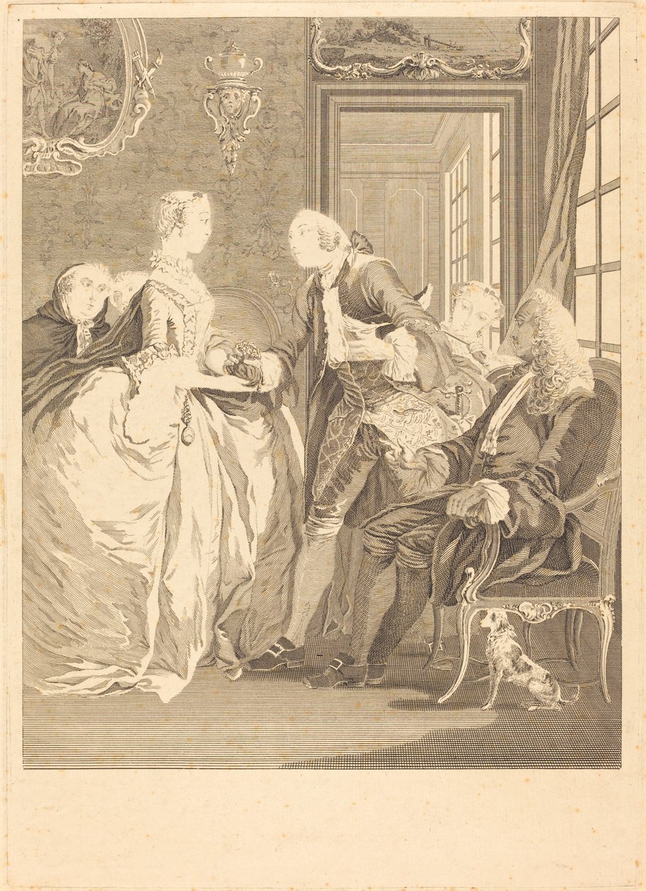 Ekteskapsavtalen av René Gaillard after Charles Eisen