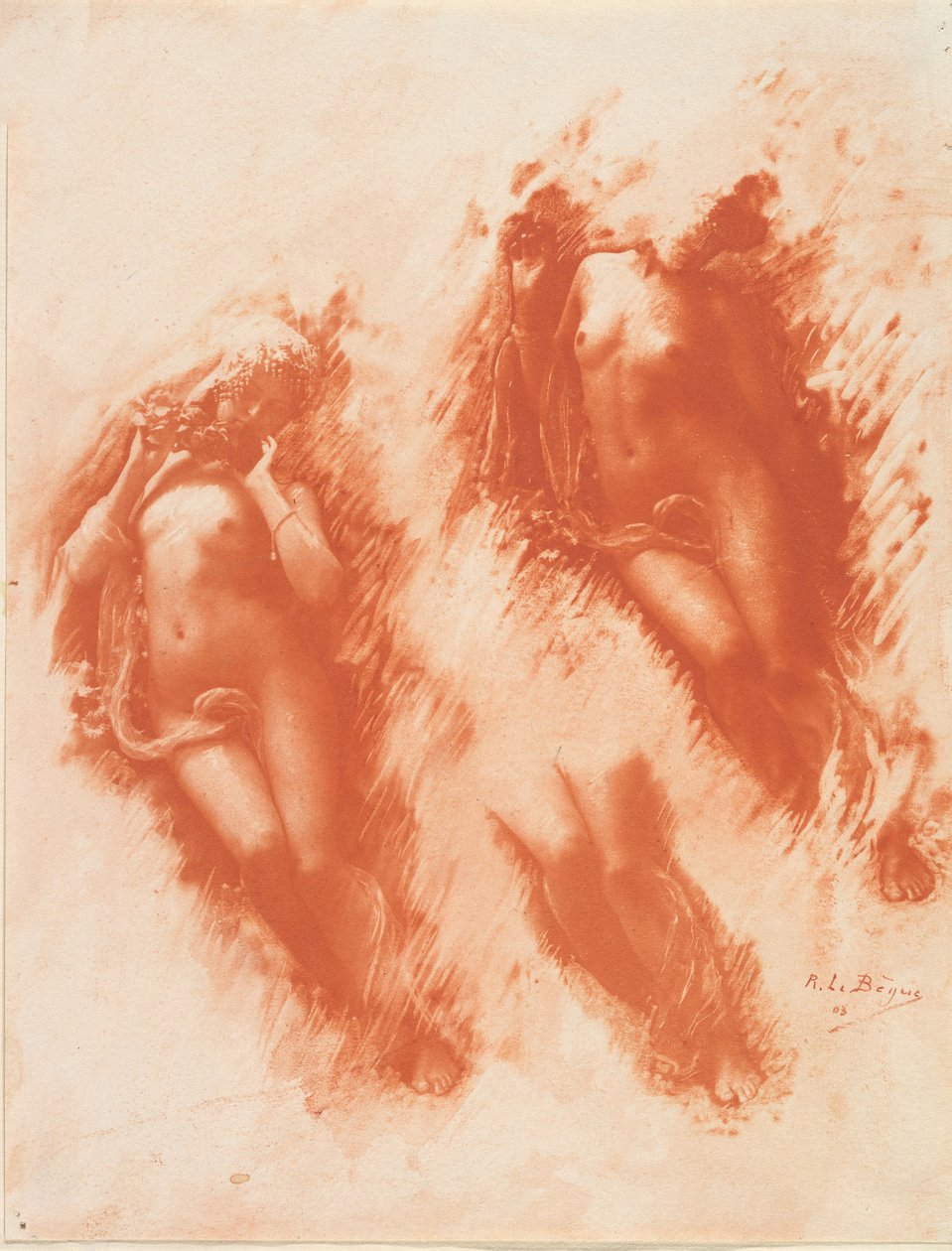 [Studie i oransje], 1903. av René Le Bègue
