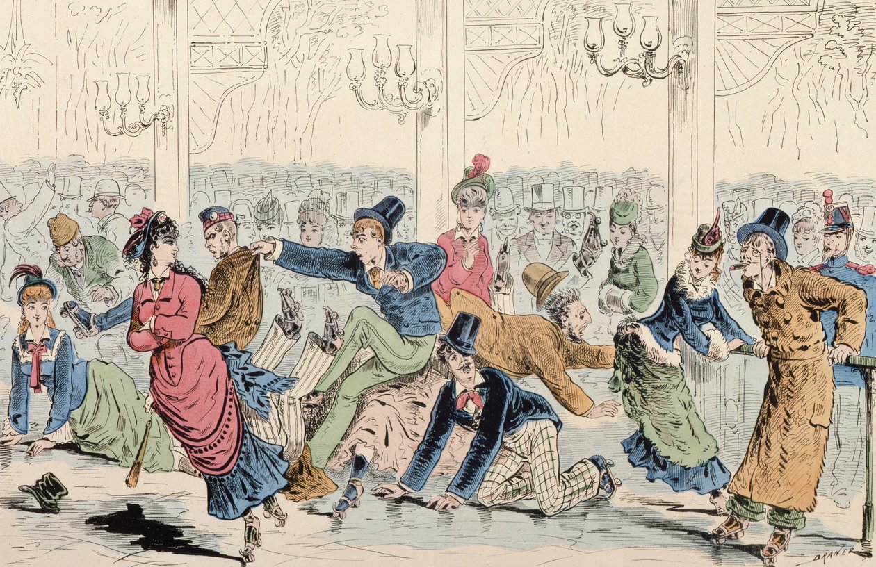 Skating Folies, etter 1870 av Renard Jules Draner