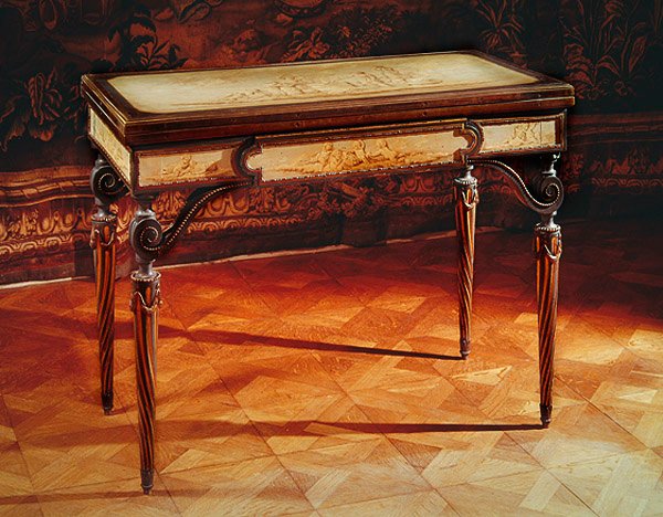 Spillebord som en gang tilhørte Marie-Antoinette (malt tre) av Rene Dubois