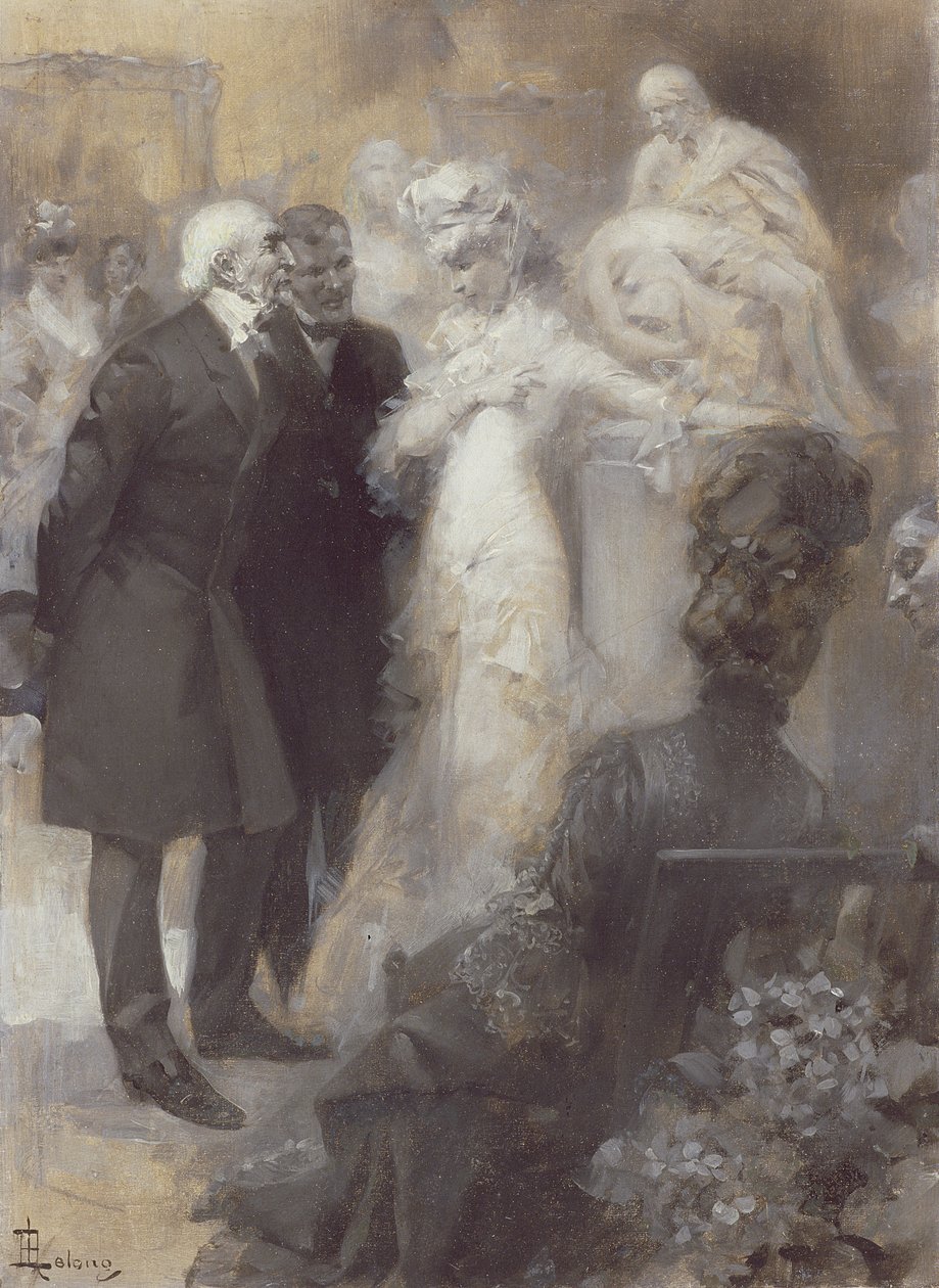 Sarah Bernhardt (1844-1923) ved Paris Opera av Rene Lelong
