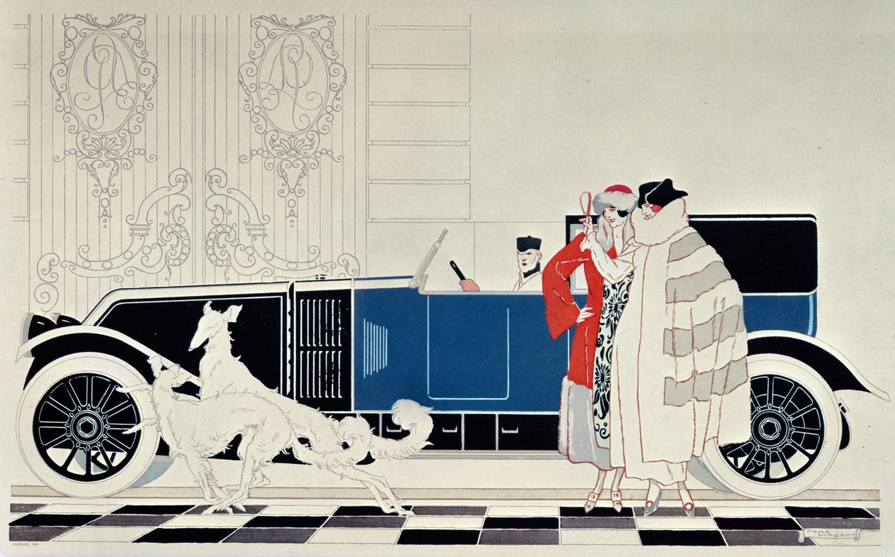 Den nye 6-sylindrede Renault, ca. 1920 av Rene Vincent