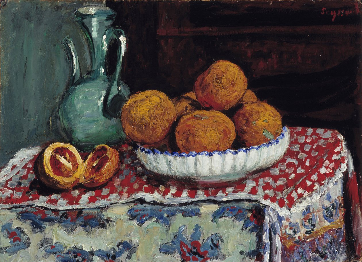 Stilleben ved kannen Maleri av Rene Seyssaud (1867-1952) 1909 Obligatorisk omtale: Samling fondation hilsen de Provence, Marseille av Rene Auguste Seyssaud