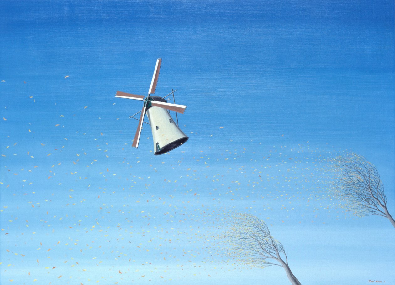 Høst i Holland, 2001, Olje på lerret av Rene Boin