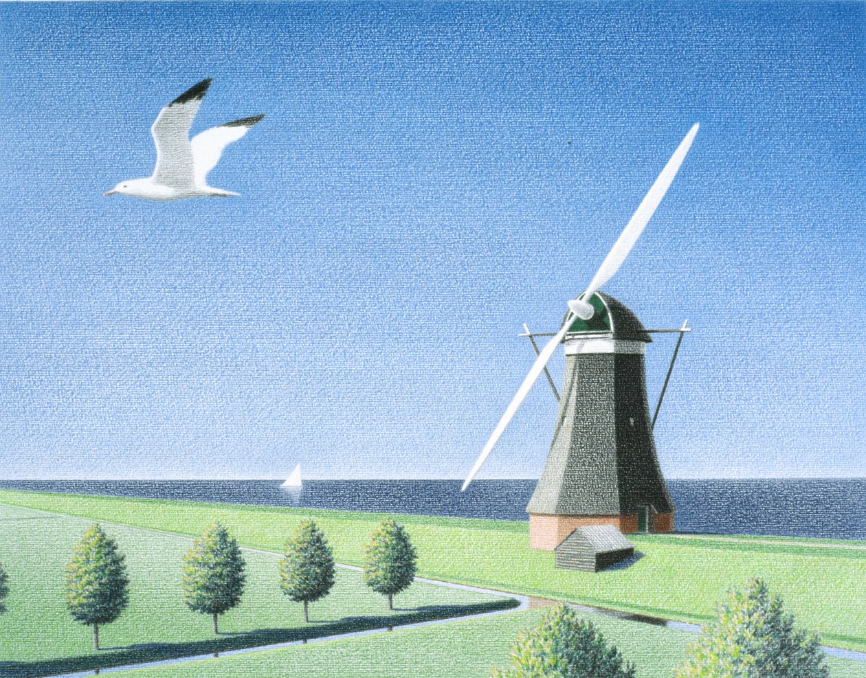 Vindmølle av Rene Boin