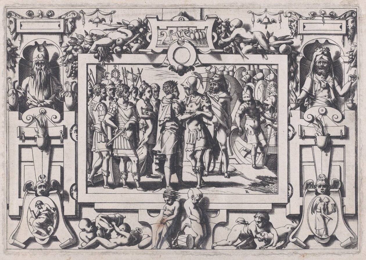 Jason ankommer Colchis Jason ankom endelig Colchis..., 1563. av Rene Boyvin