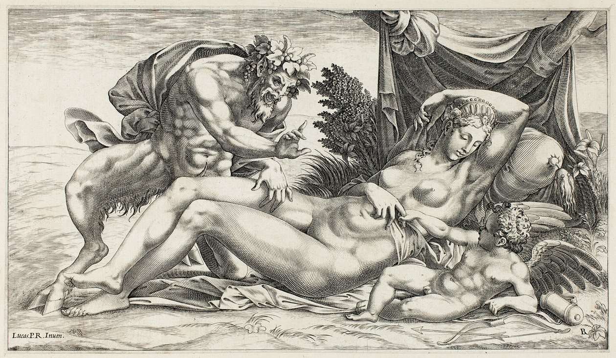 Jupiter og Antiope av Rene Boyvin