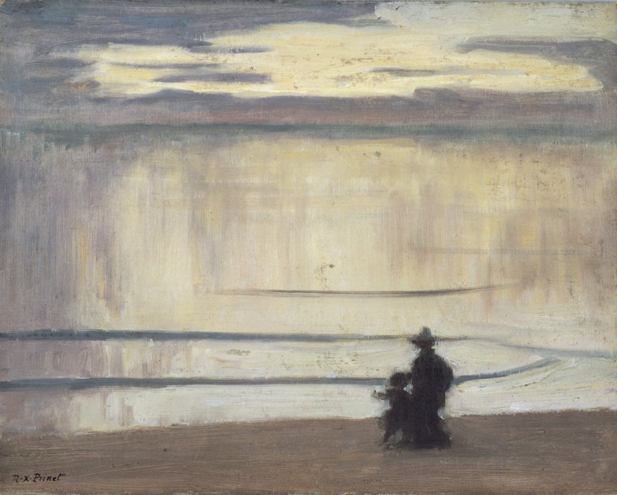 Between Dog and Wolf, ca. 1910 (olje på panel) av René François Xavier Prinet