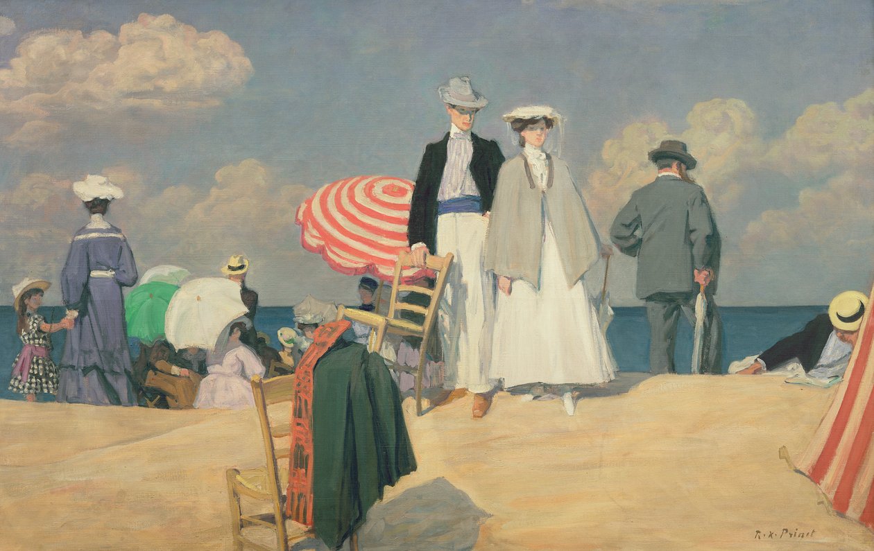 Stranden ved Cabourg av René François Xavier Prinet