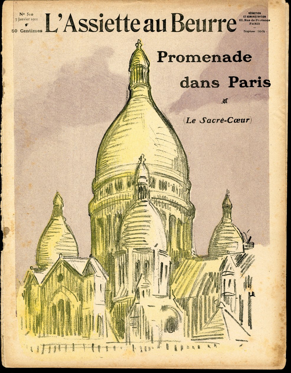 Omslag av "" L'Plate au beurre"", nummer 510, Satirical in Colors av Rene George Hermann Paul