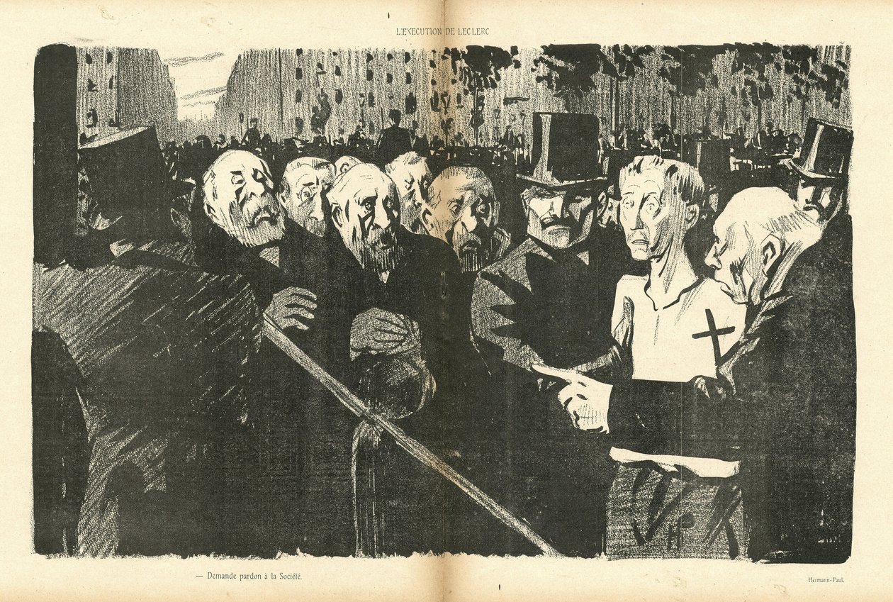 Illustrasjon av Hermann-Paul (1864-1940) i Le Canard Sauvage av Rene George Hermann Paul