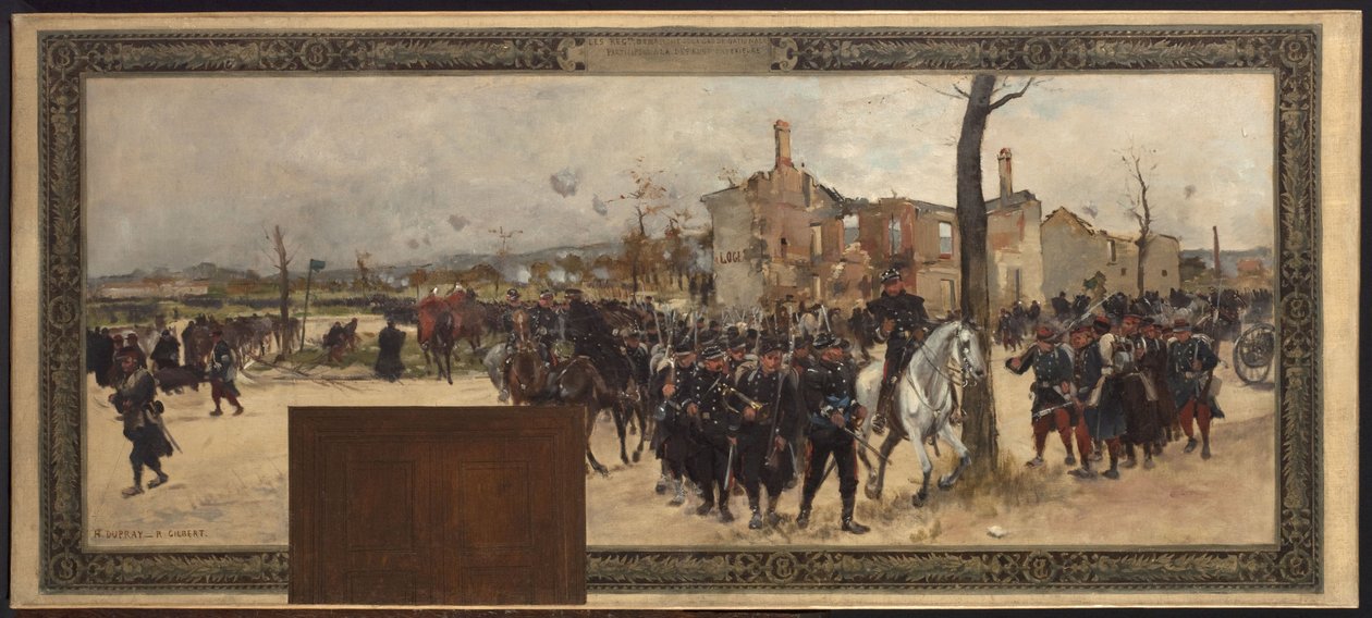 Skisse for prefektens kabinett i Paris rådhus: Eksternt forsvar av Rene Joseph Gilbert
