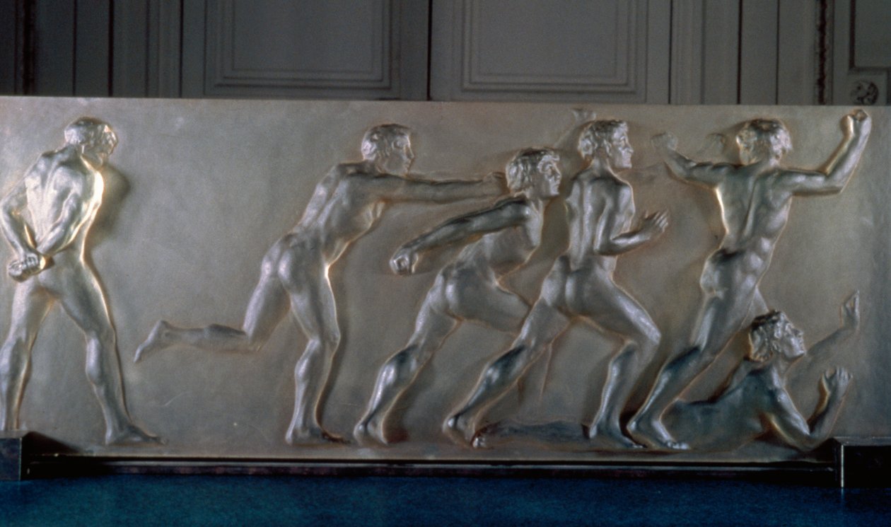 Idrettspanel i glass av Rene Jules Lalique