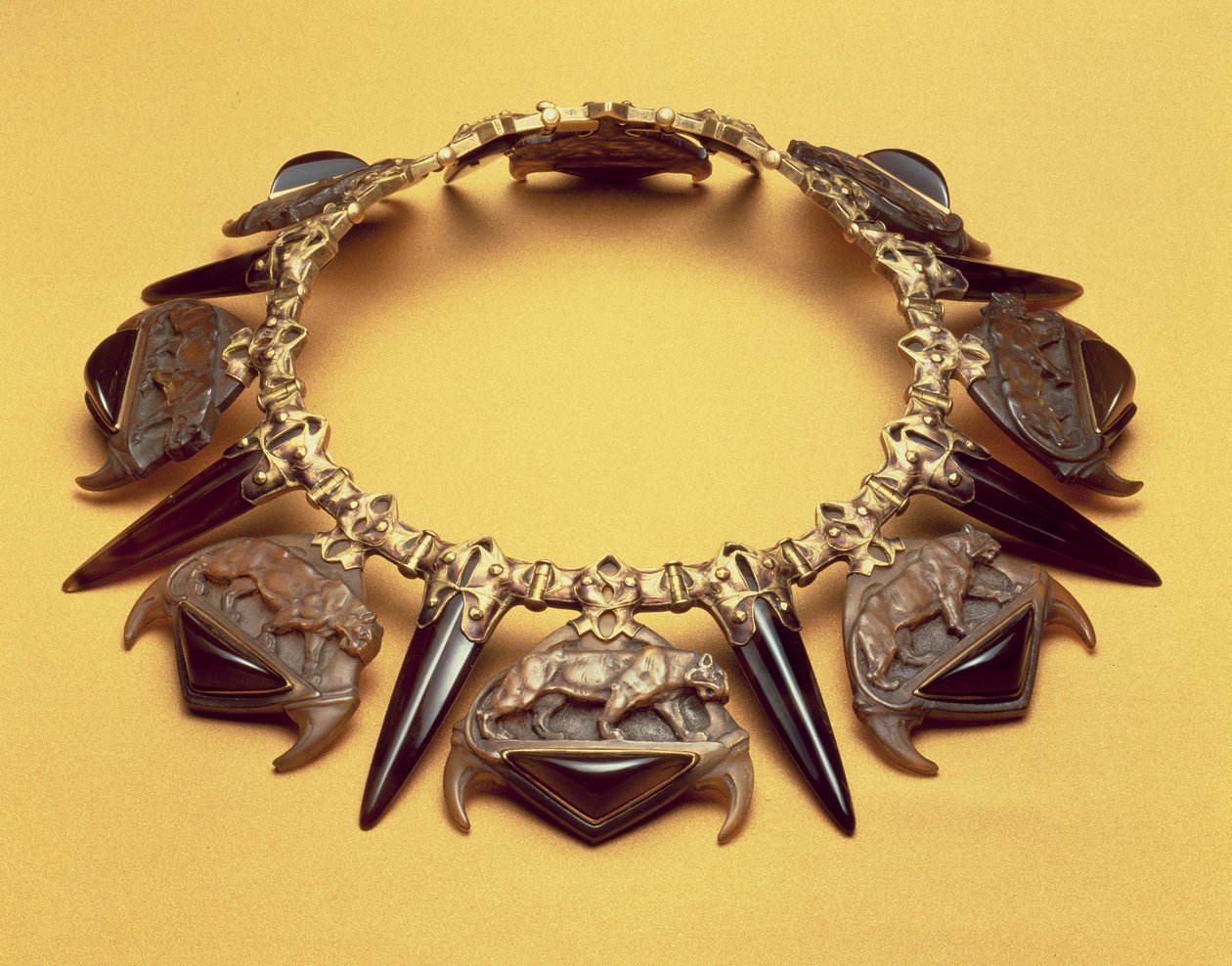 Tiger-kjede, ca. 1904 (blandet media) av Rene Jules Lalique
