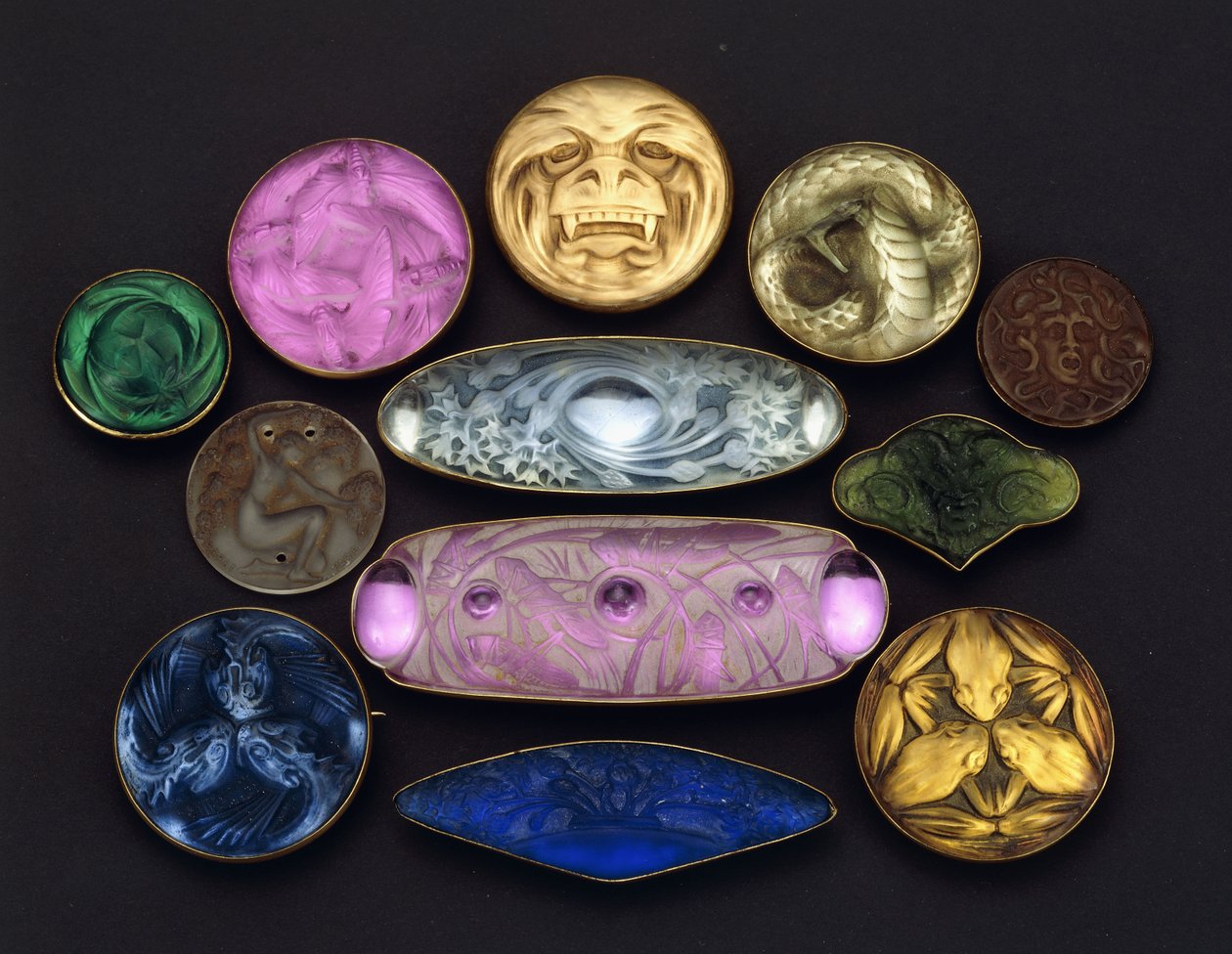 Diverse glassvarer av Rene Jules Lalique