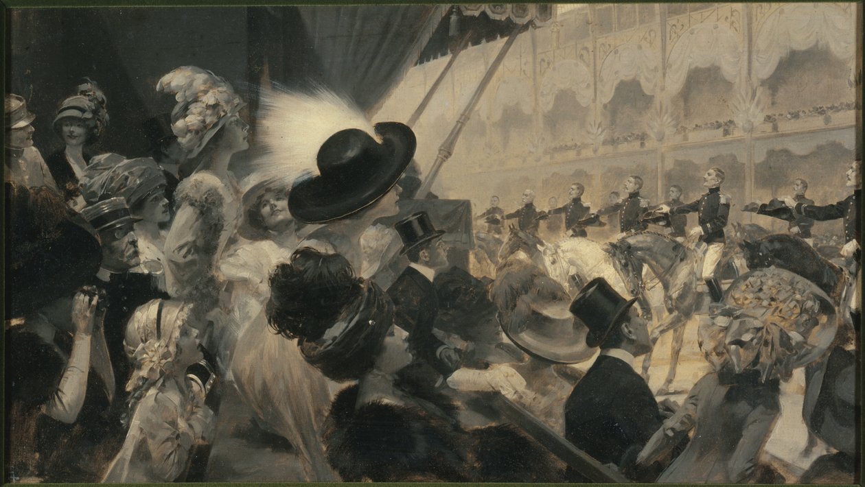 En militær veldedighetsfestival: Karusellen til Grand-Palais, 1910. av Rene Lelong