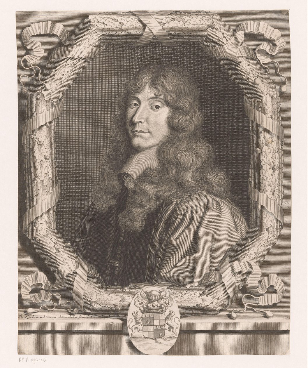 Portrett av en ukjent mann av Rene Lochon