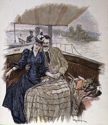 Nygifte (litho) av Rene Reinicke