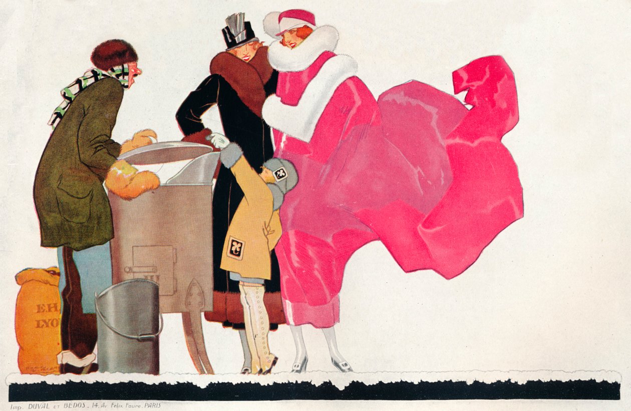 Plakatdesign Au Bon Marche, c1923 av Rene Vincent