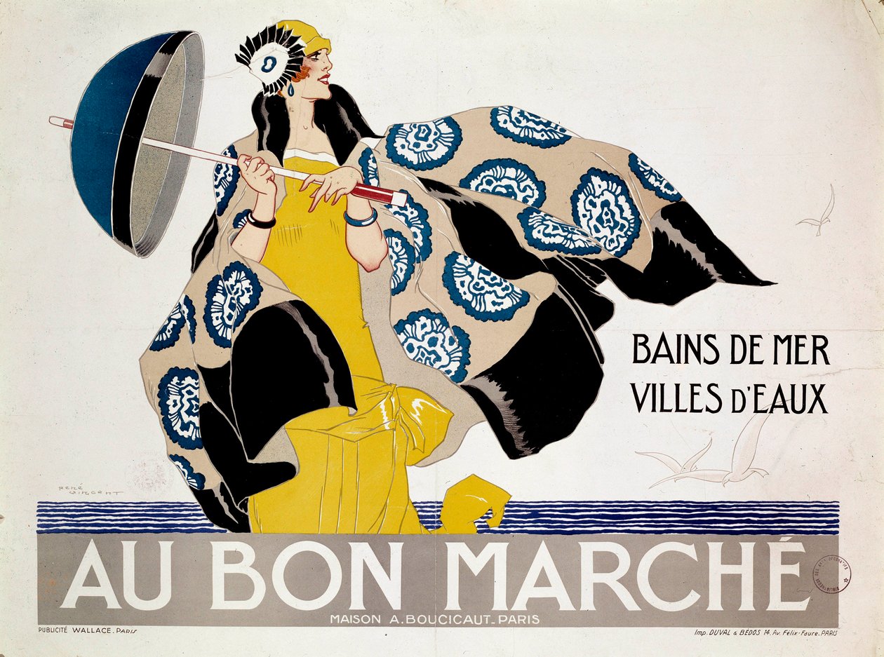 Plakat for varehus "" Au Bon Marche" (plakat) av Rene Vincent