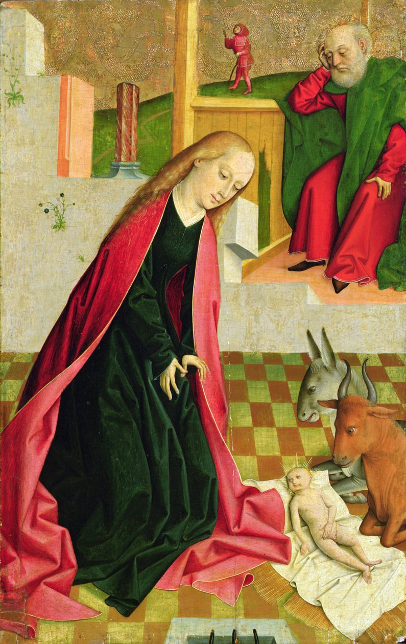 Nativity of Christ (oil on panel) av Reuland  Frueauf the Elder
