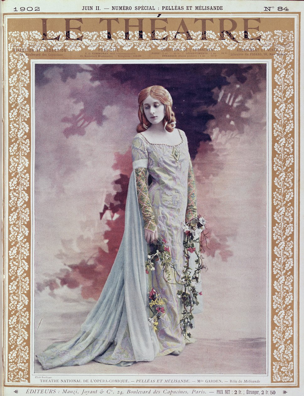 Mary Garden som Melisande, forsiden av magasinet 