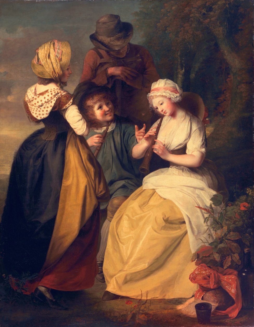 Flageolet-spillere, ca. 1780-tallet av Rev. Matthew William Peters