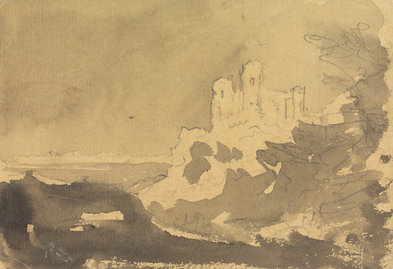 Et slott ved kanten av en innsjø av Rev. William Gilpin