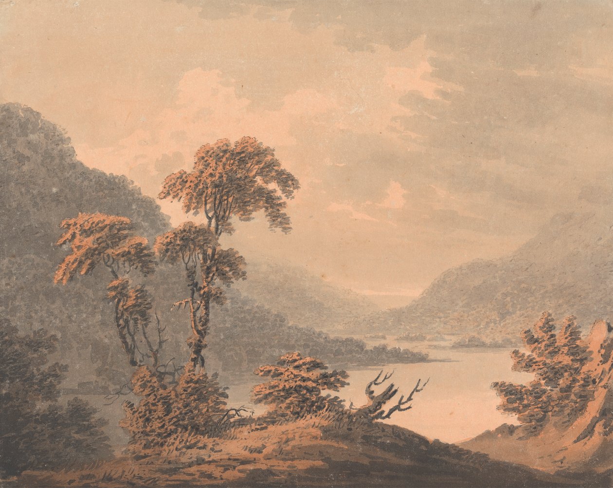 Utsikt i Barnscliff, i nærheten av Scarborough, da den fløt over av Derwent av Rev. William Gilpin