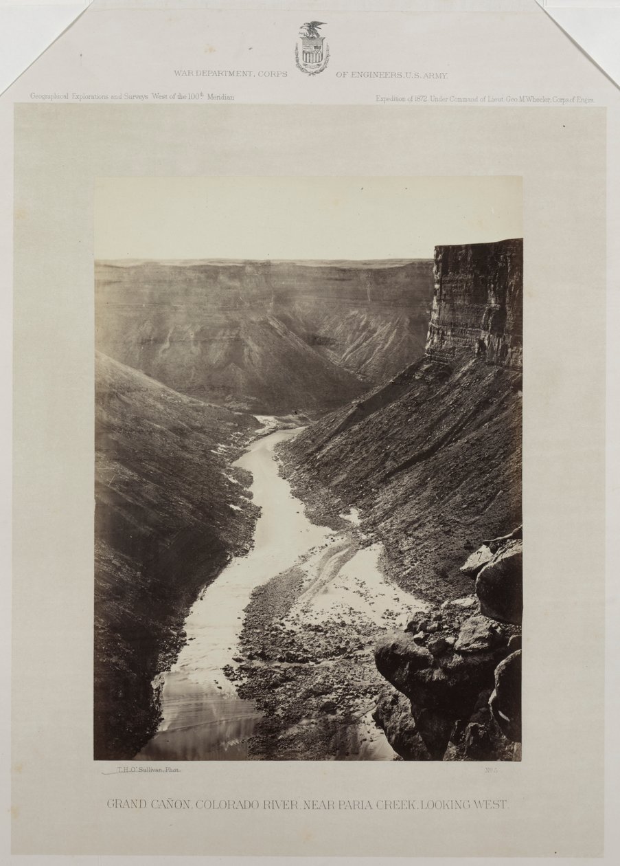 Grand Cañon, Colorado River, munningen av Kanab Wash, ser vestover av Reverend George Wilson Bridges