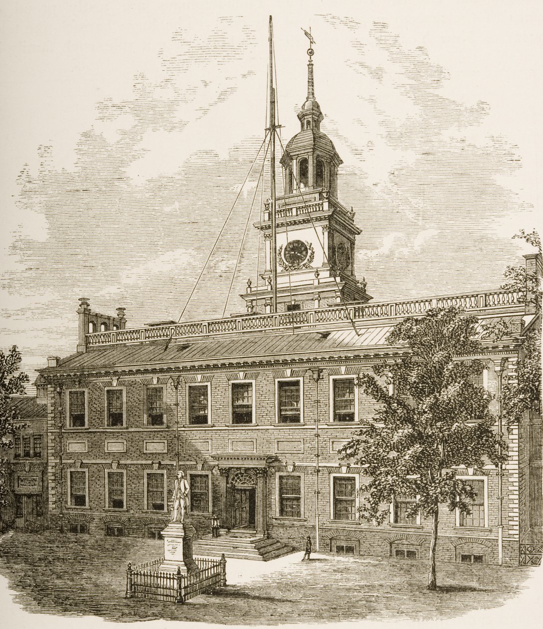 County Court House eller, Independence Hall, Philadelphia Pennsylvania, ca. 1880 av Reverend Samuel Manning