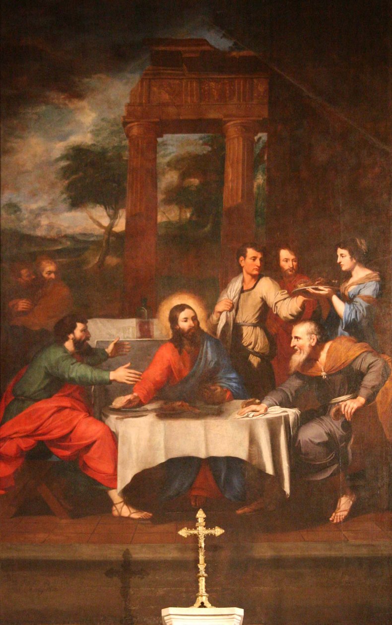 Kristus og pilegrimene til Emmaus av Reynaud Levieux