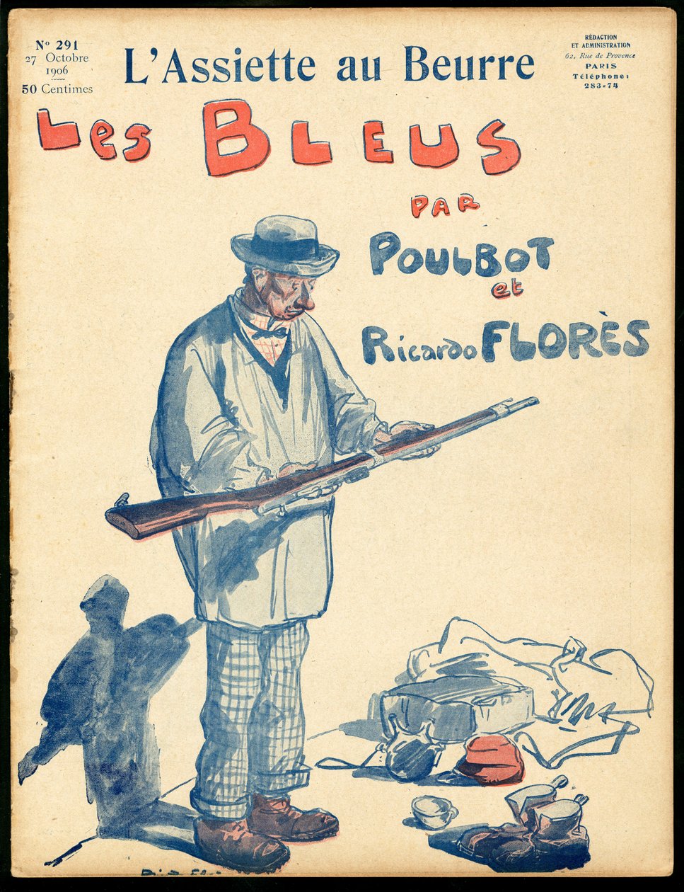 Omslag til "" The Butter Plate"", nummer 291, Satirique en Colors av Ricardo Flores